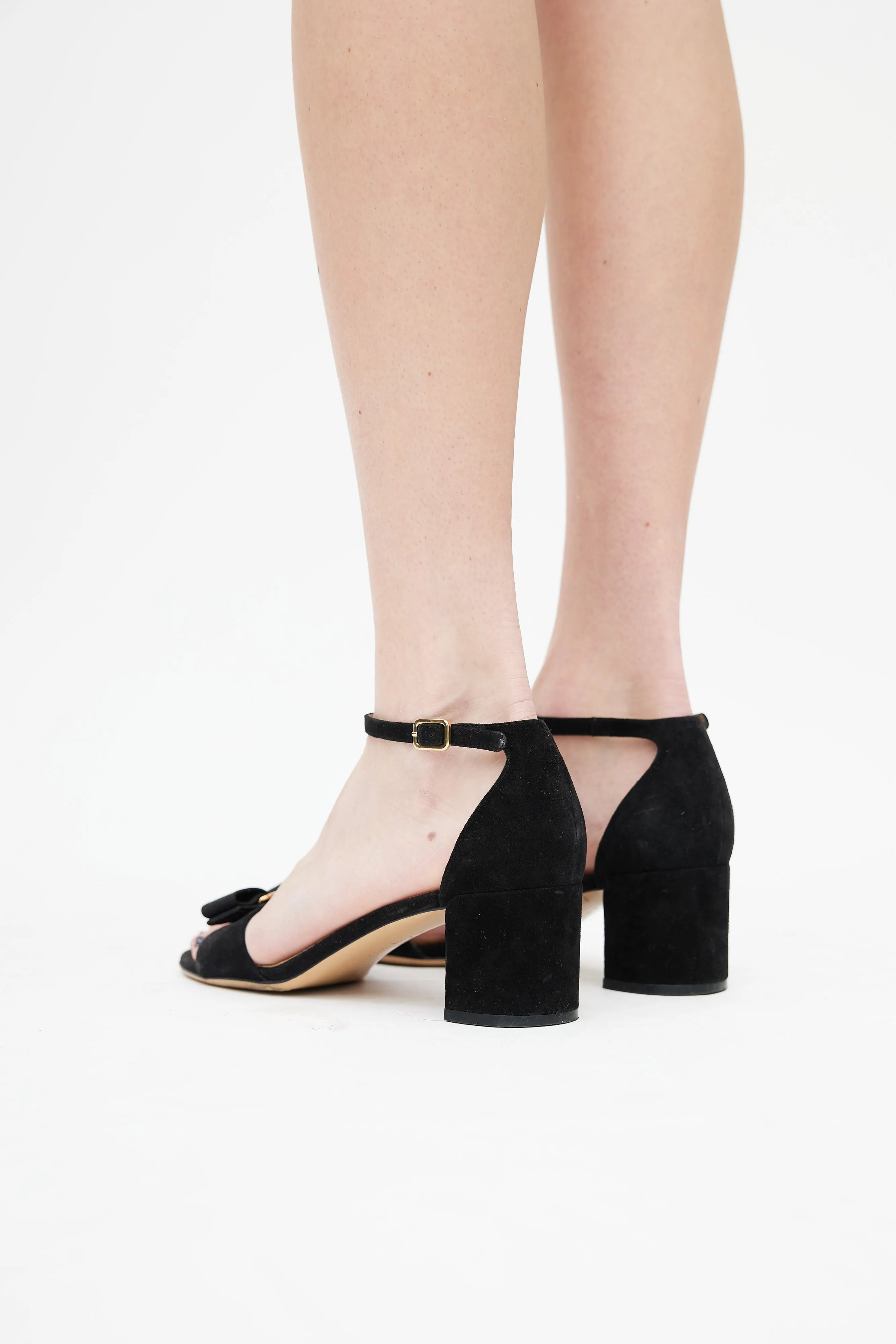 Black Suede Gavina Sandal