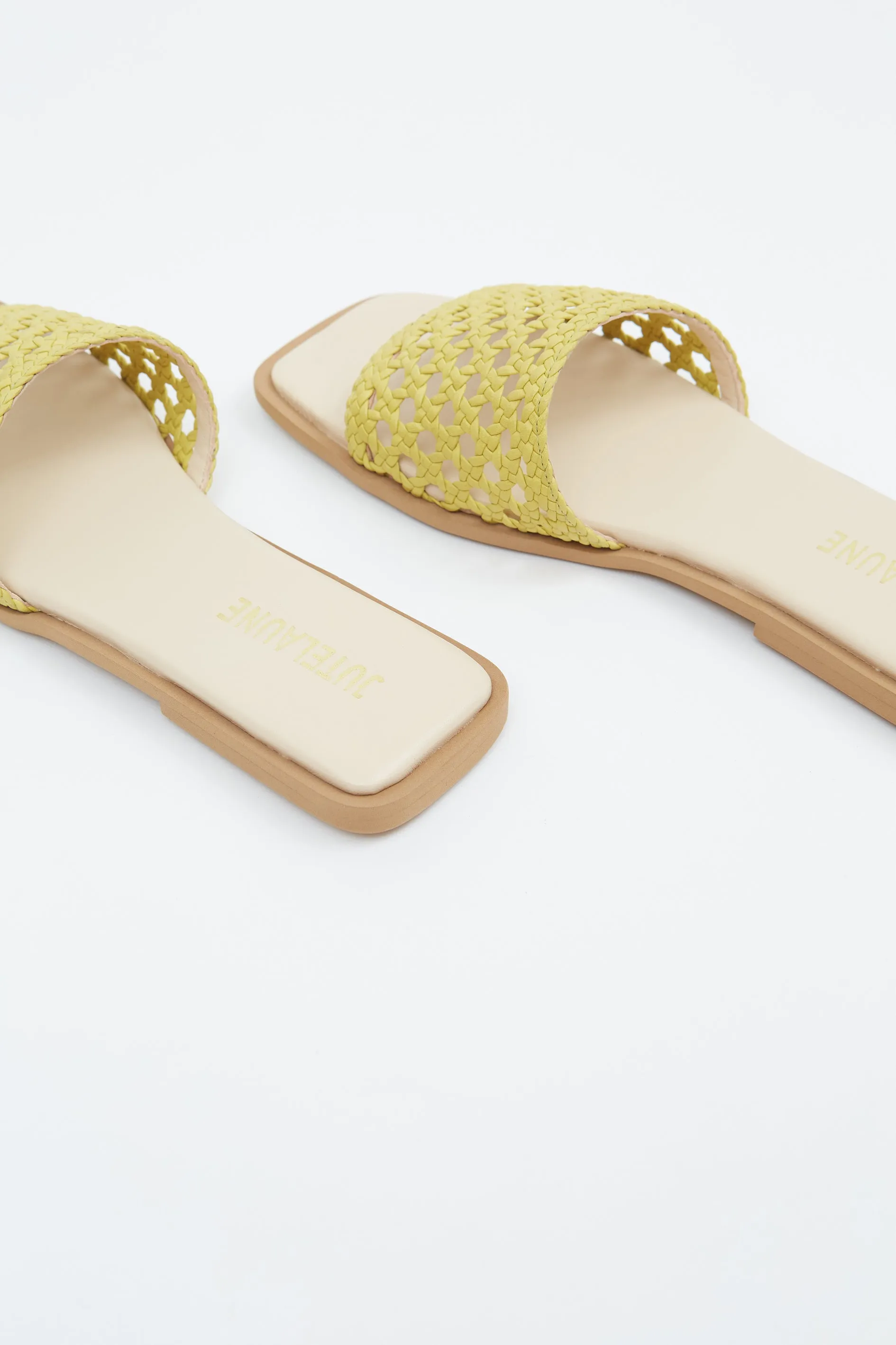 Braided Sandals Lime Yellow