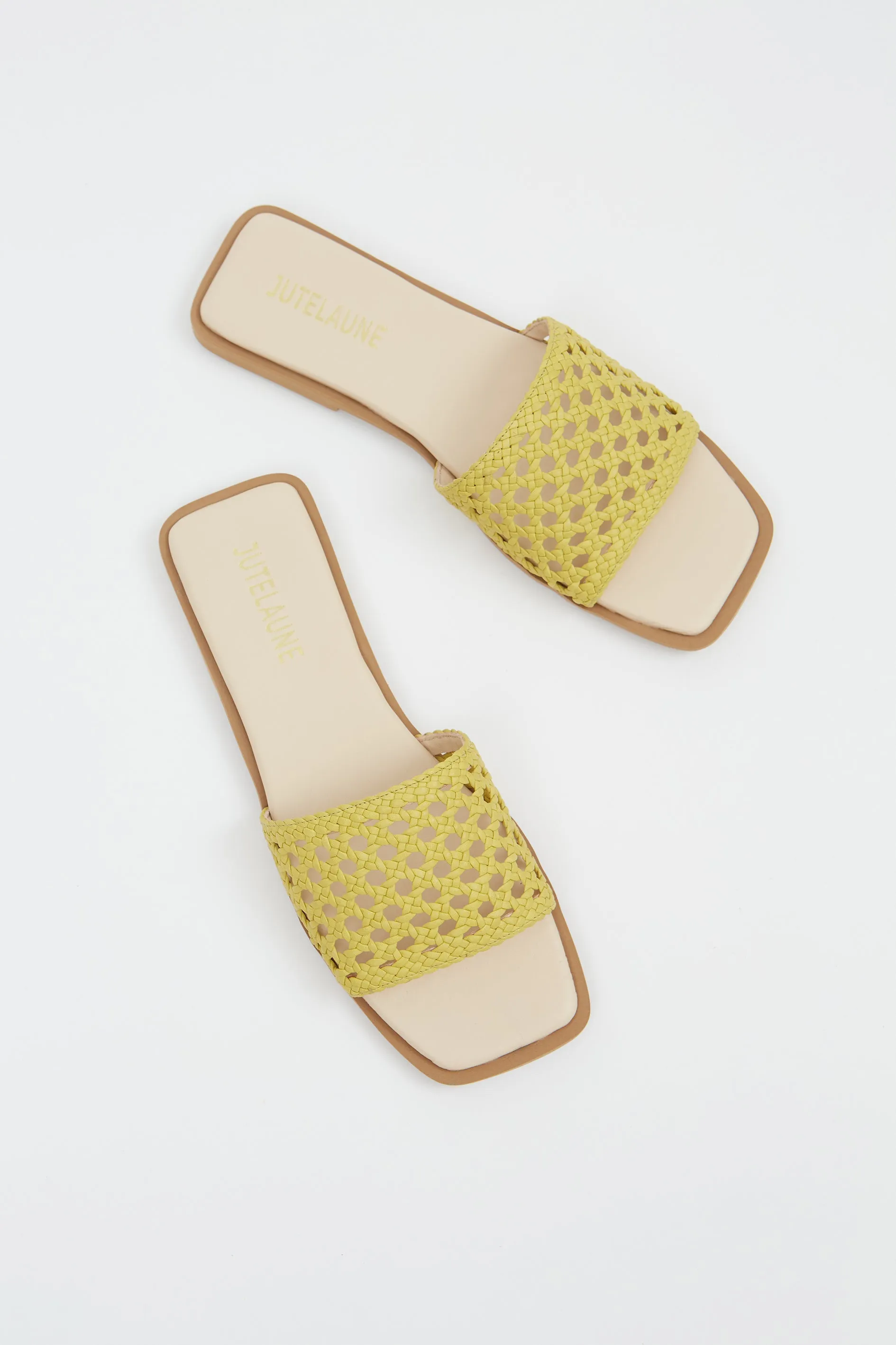 Braided Sandals Lime Yellow