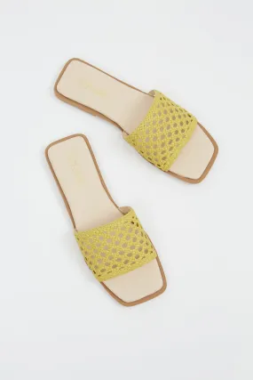 Braided Sandals Lime Yellow