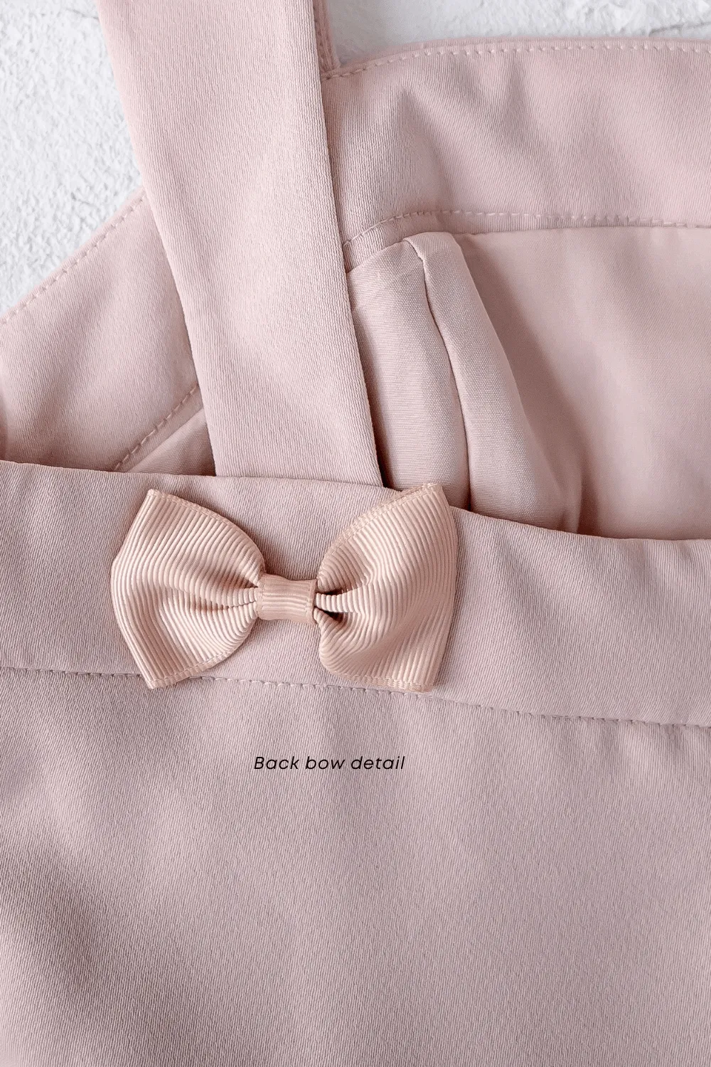 CESI BOW DETAIL MINI DRESS IN PINK BEIGE