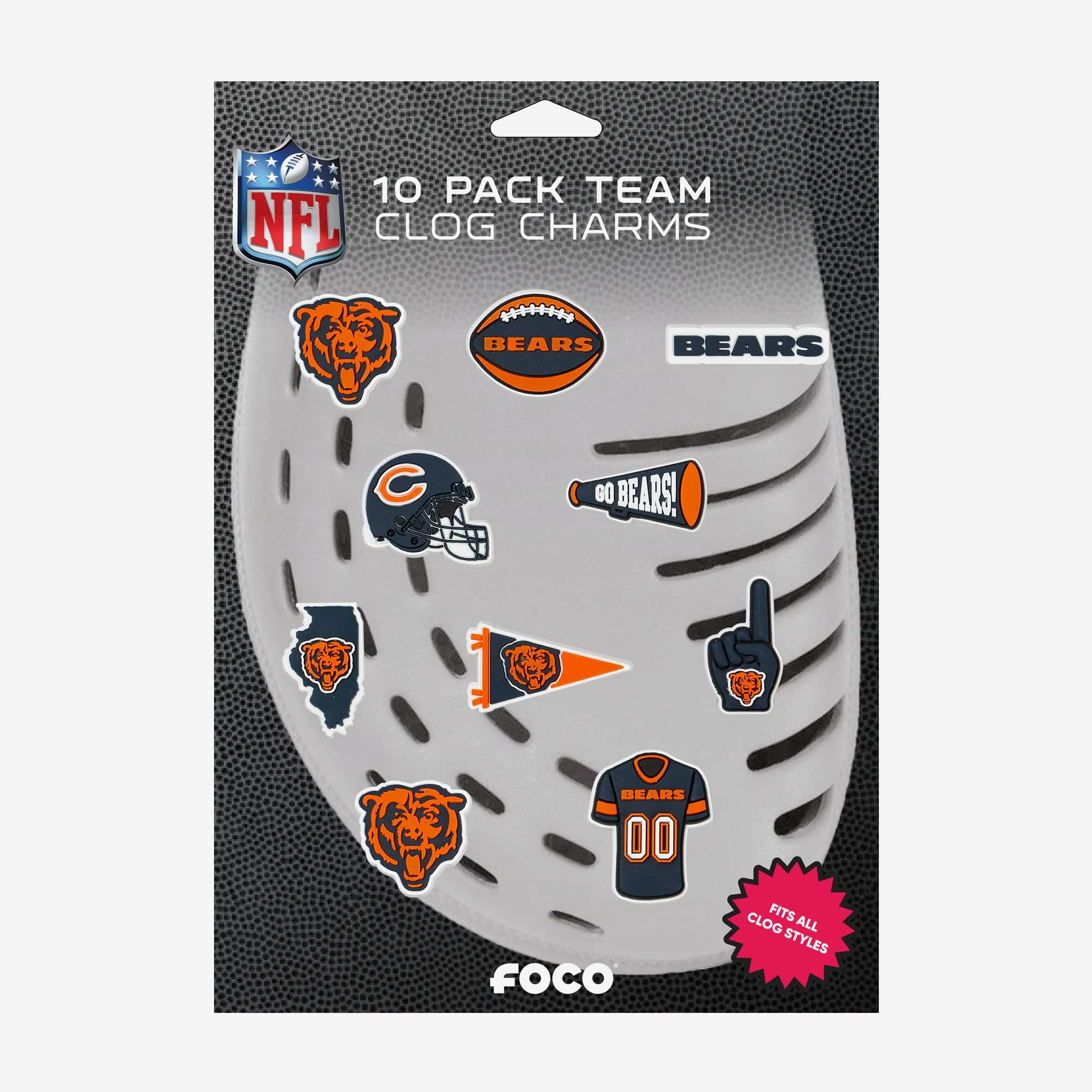 Chicago Bears 10 Pack Team Clog Charms