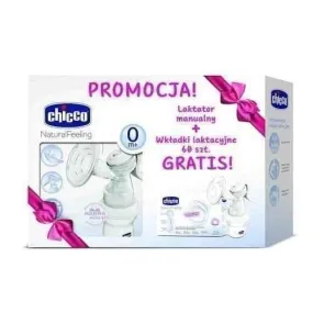 CHICCO NaturalFeeling manual breast pump   Nursing pads x 60