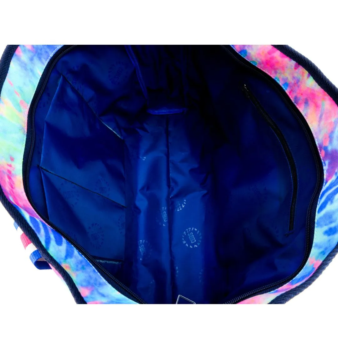 Colorful Tie Dye & Turqoise Double face Tote Bag