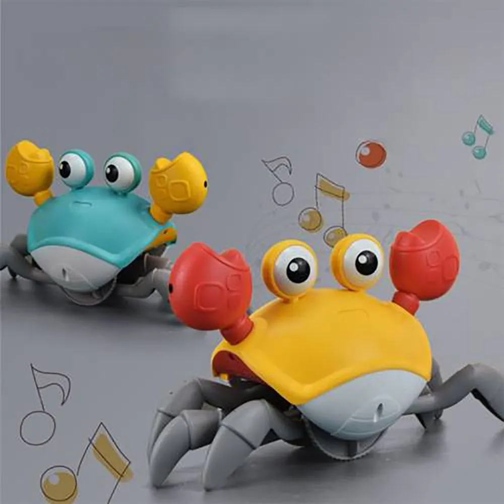 Crawling Crab Sensory Toy with Music and LED Light-USB Rechargeable