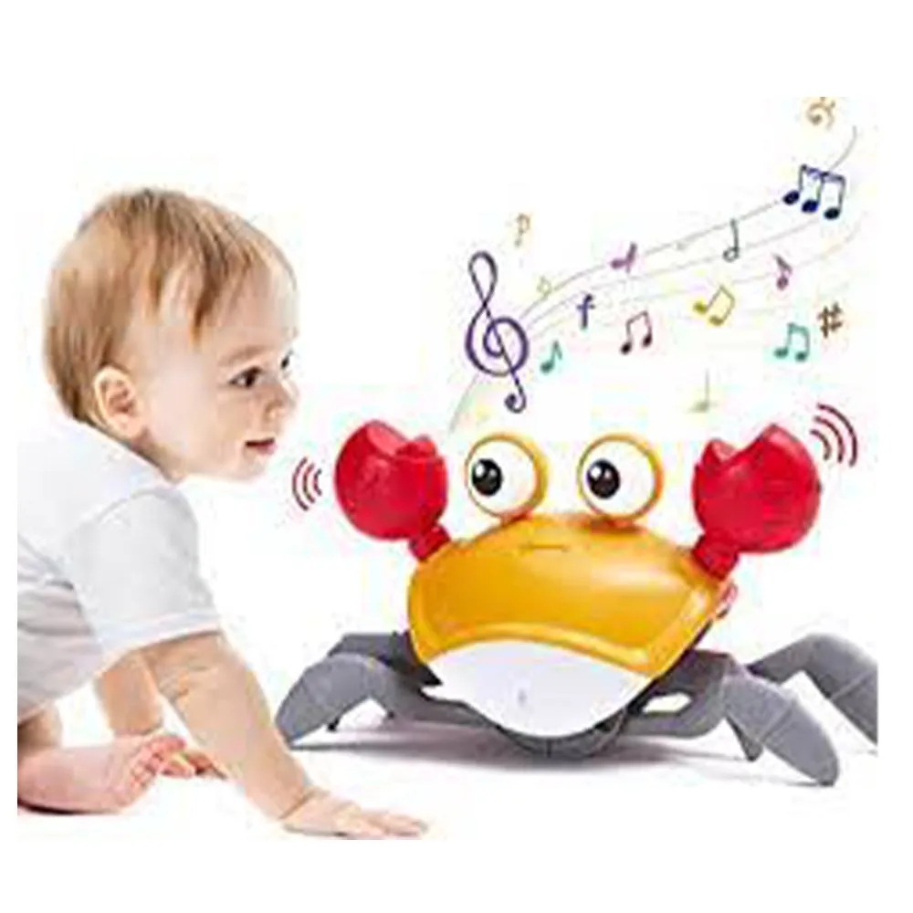 Crawling Crab Sensory Toy with Music and LED Light-USB Rechargeable