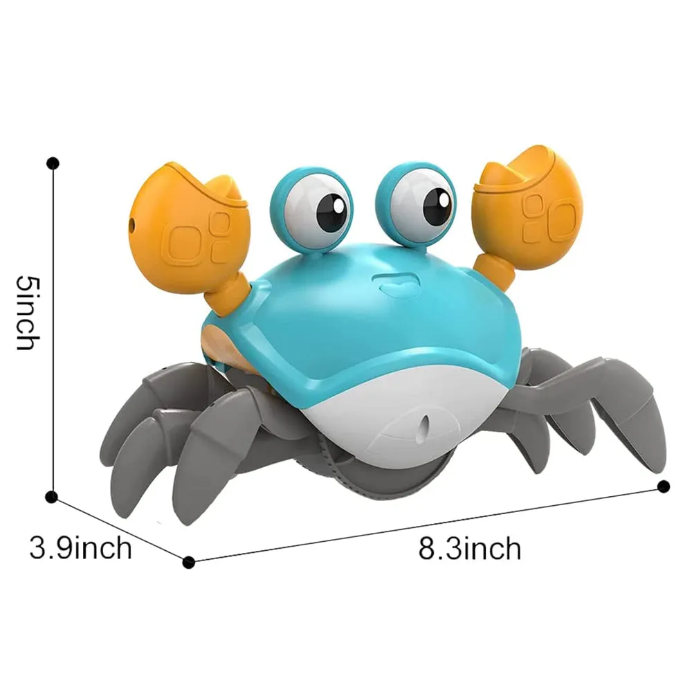 Crawling Crab Sensory Toy with Music and LED Light-USB Rechargeable