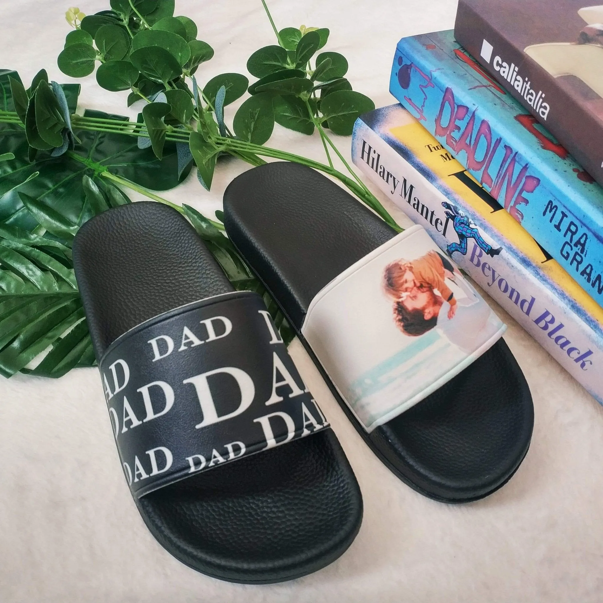 Custom Face Father's Day Slide Sandals For Holiday Gifts