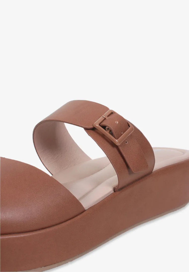 Danna Double Strap Comfort Sandals - Brown