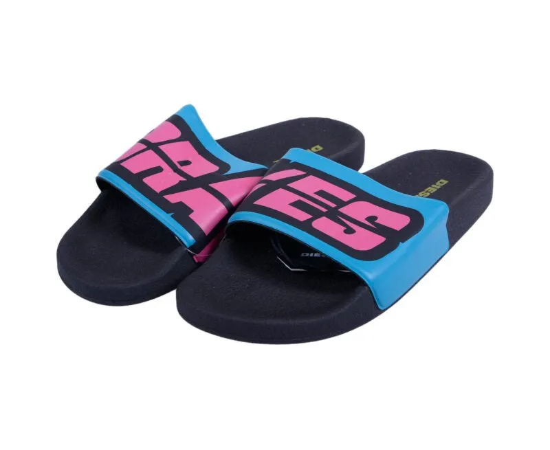 DIESEL A LOHAA P2116 Mens Sliders Slip On Beach Slippers Flip Flops Pool Sandals