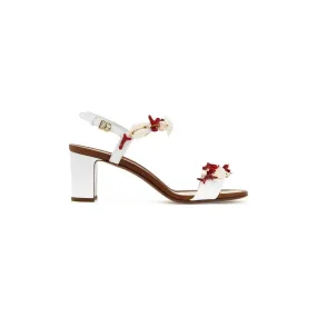 Dolce & Gabbana "nappa sandals with coral embellishments