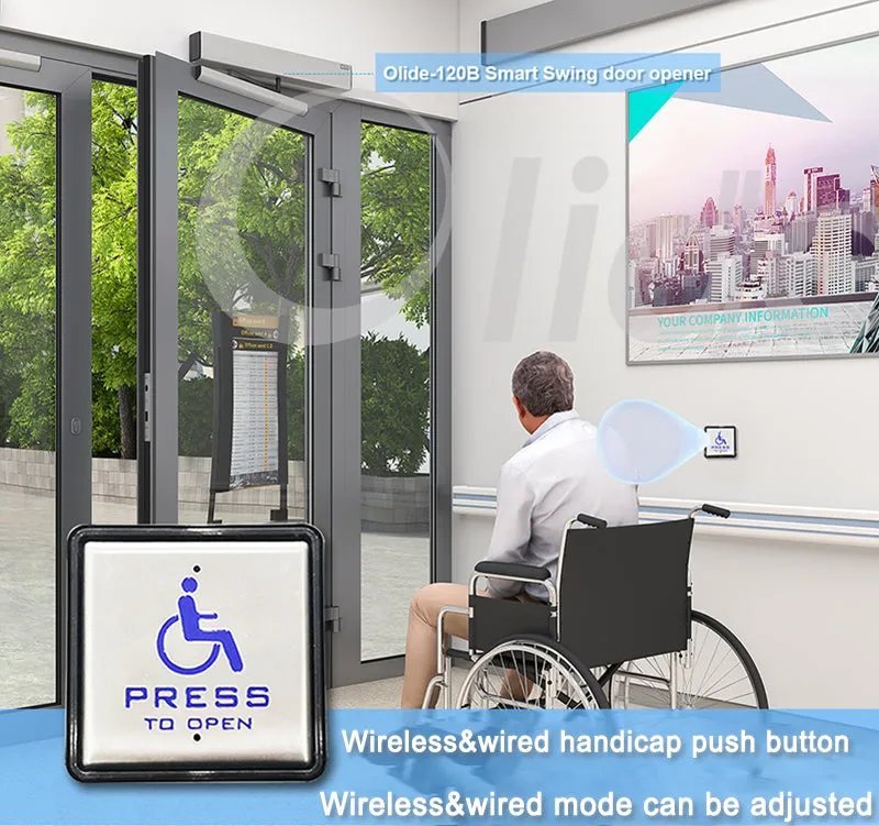 DSW120 ADA Automatic Swing Door Opener with Wireless&Wired Handicapped Switches