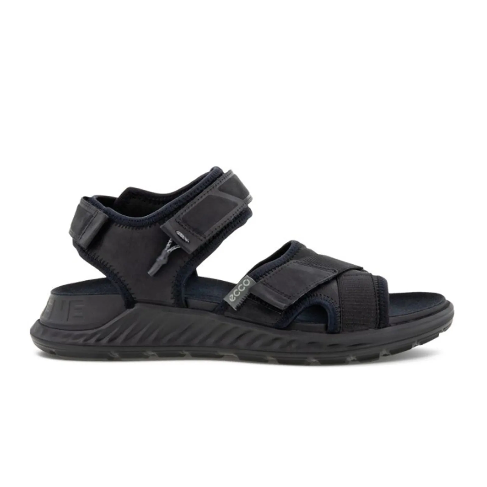 ECCO Exowrap 3 Strap Active Sandal (Men) - Black/Black