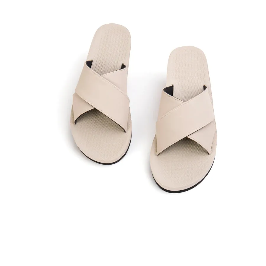 ESSNTLS Womens Cross Slides - Sea Salt