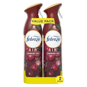 Febreze Air Effects Odor-Fighting Air Freshener Cranberry Tart, 8.8 oz. Aerosol Can, Pack of 2