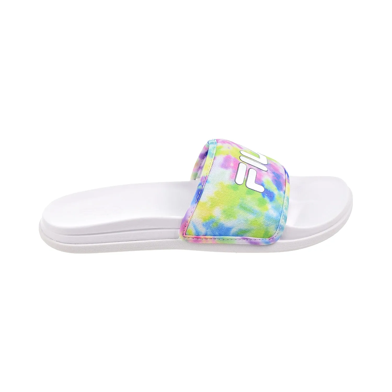 Fila Drifter Lux Tie Dye Women's Slide Sandals White-Light Green