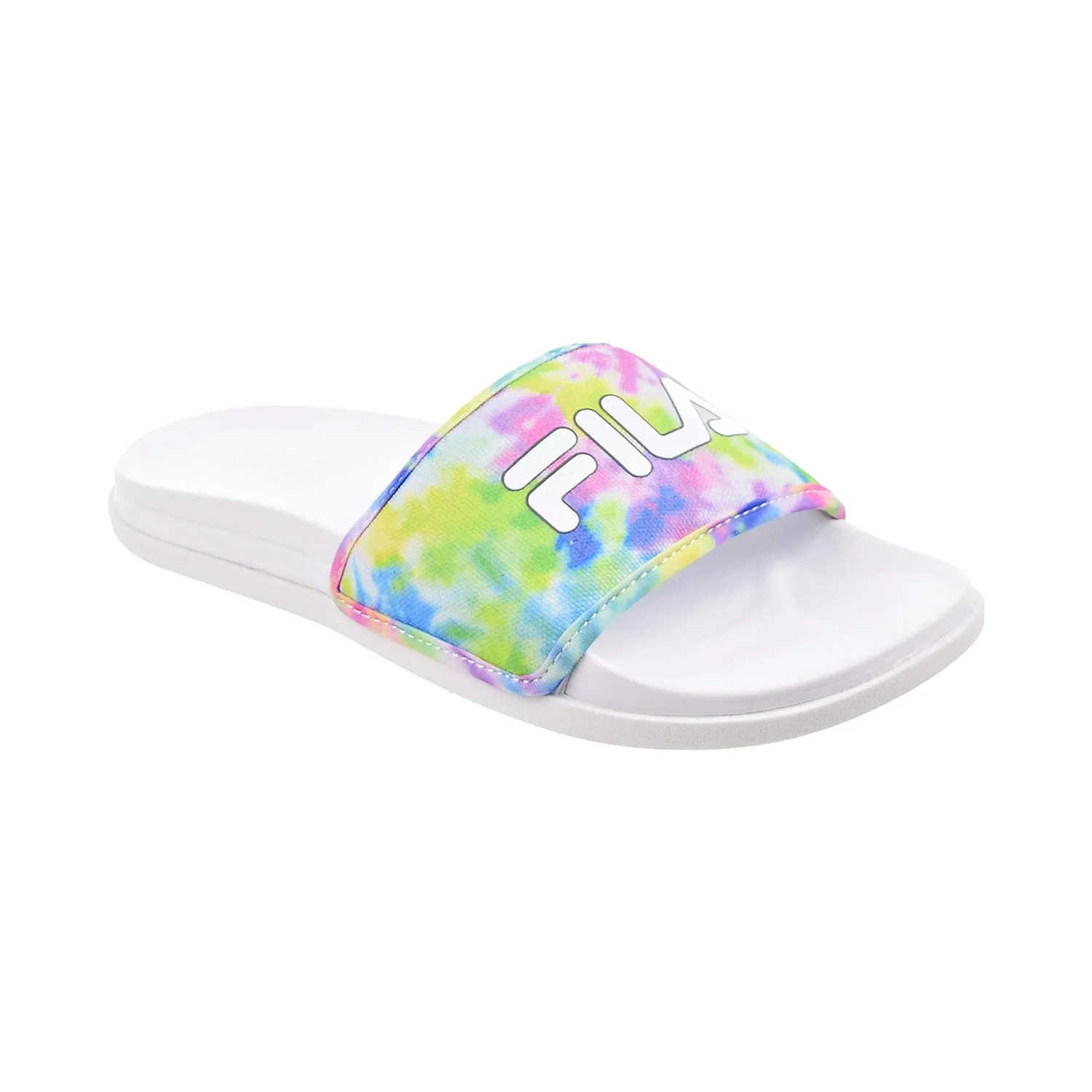 Fila Drifter Lux Tie Dye Women's Slide Sandals White-Light Green