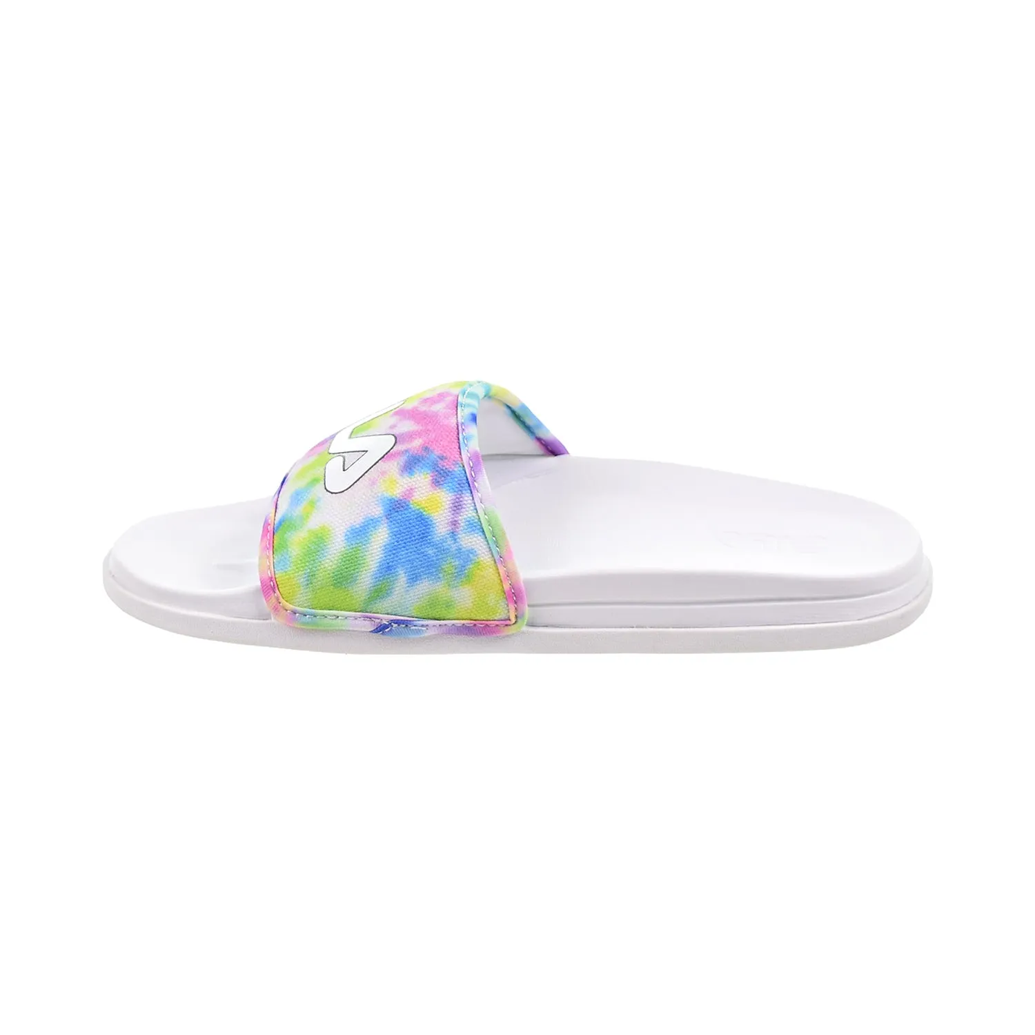 Fila Drifter Lux Tie Dye Women's Slide Sandals White-Light Green