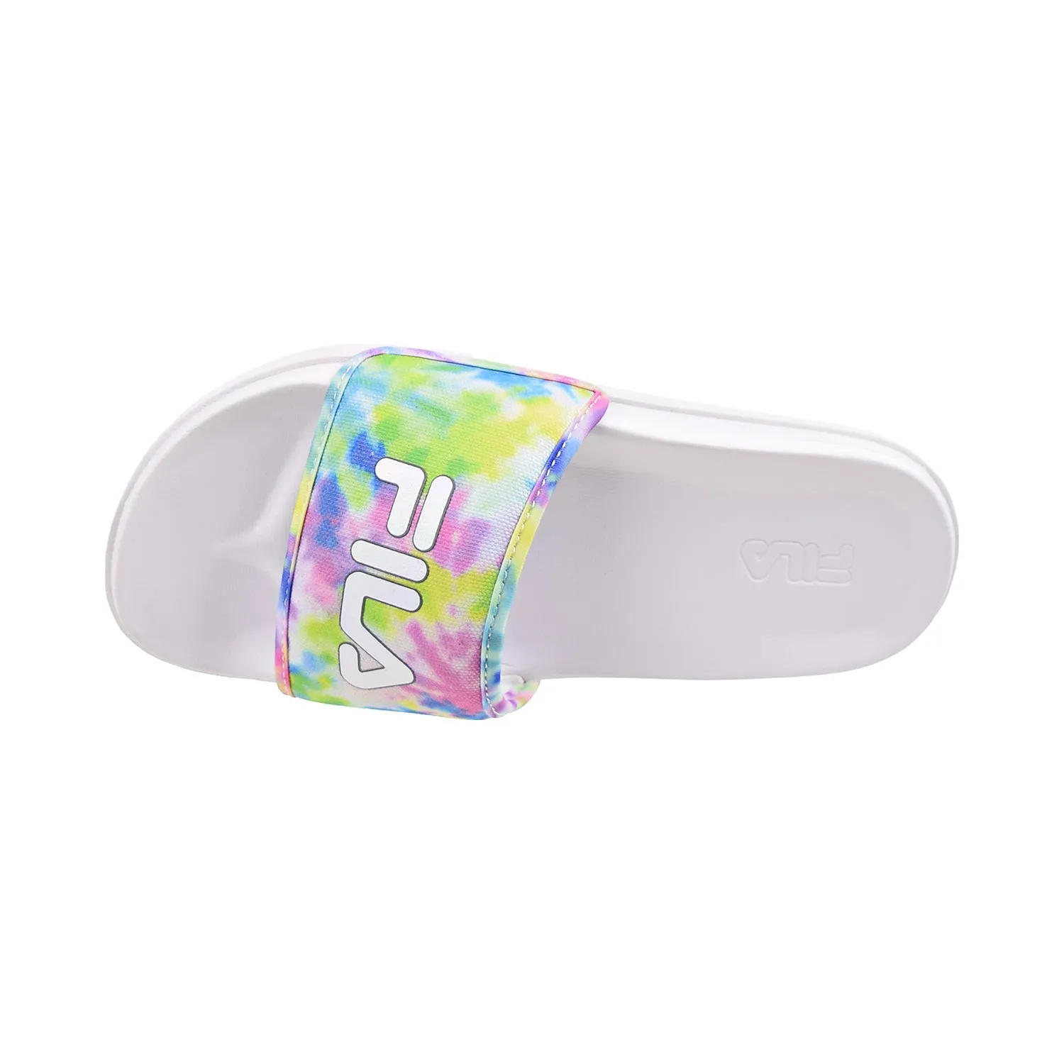 Fila Drifter Lux Tie Dye Women's Slide Sandals White-Light Green