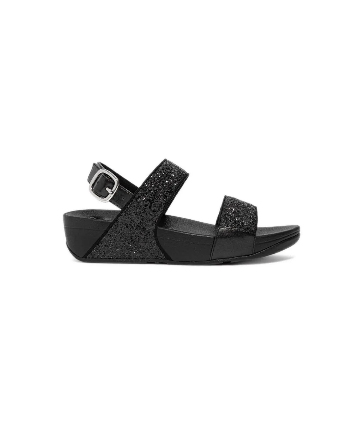 FitFlop Lulu Glitter Back-Strap Black Sandal