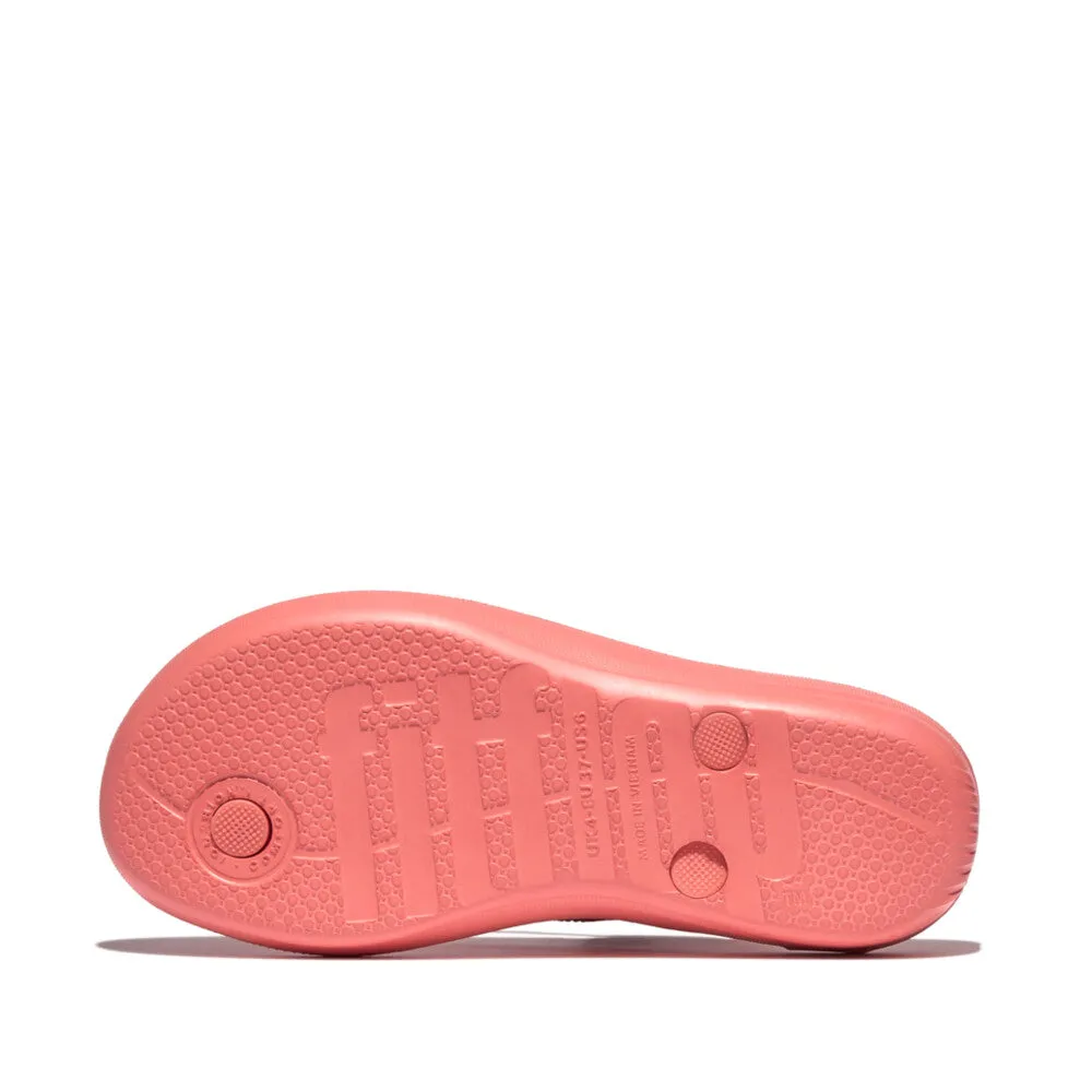 FitFlop R08-B09 Iqushion Sparkle Ladies Rosy Coral Toe Post Sandals