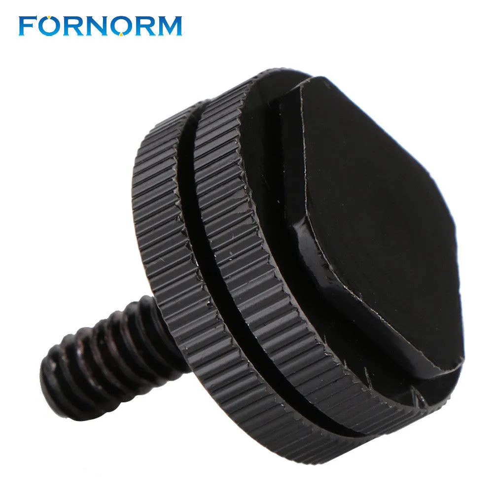 FORNORM Double Screw Angle 1/4" Hot Shoe Mount Adapter Camera Connect Screw For Camera Holder Tripod DV Camera