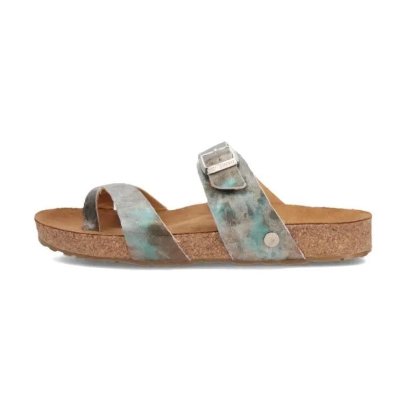 Haflinger Juno Aqua Fantasy Lime Women's Sandals