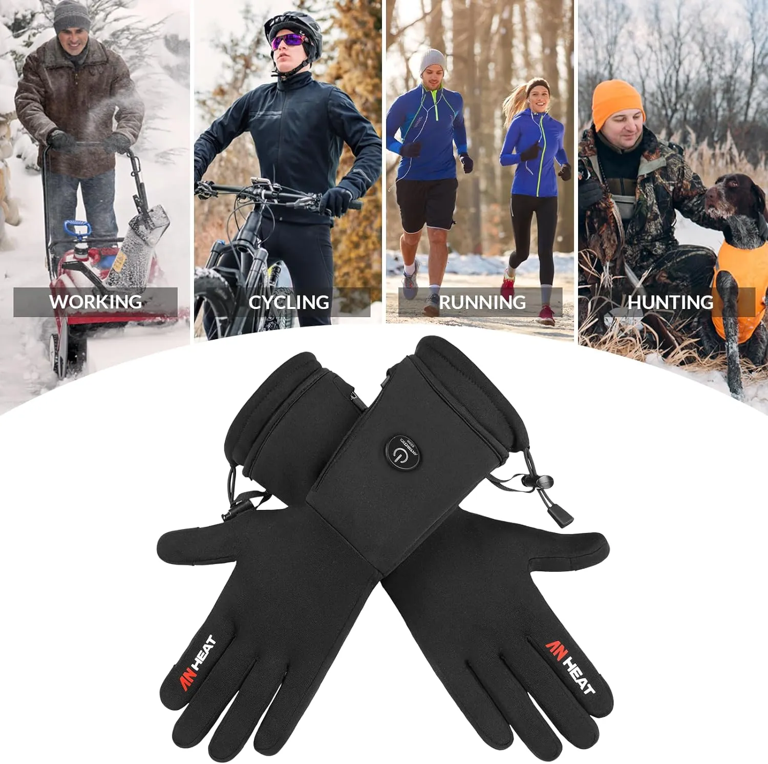 Heated Gloves, ANTARCTICA GEAR Winter Liners Heating Gloves Hand Warm Gloves