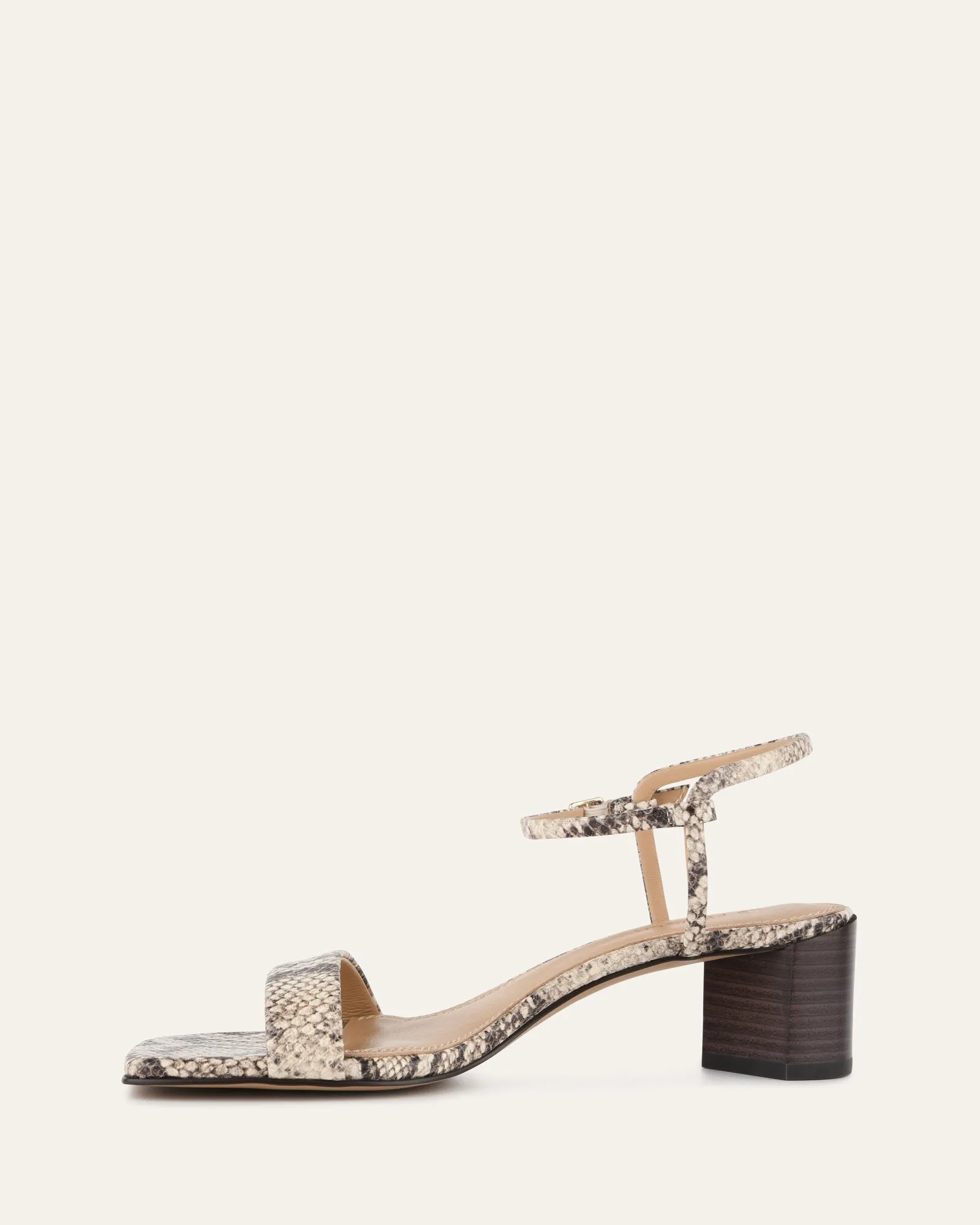 HELEN MID SANDALS NATURAL SNAKE PRINT LEATHER