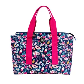 Hello Summer & Purple Lillies  Double face Tote Bag