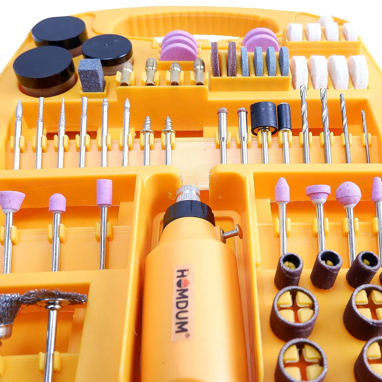 Homdum Mini Rotary tool kit die grinder with 123 Pieces of Accessories mini drill machine for wood carving cutting & craft