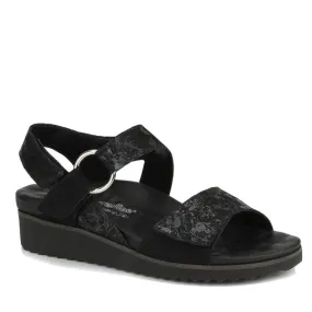 Huntley Black Wedge Sandals