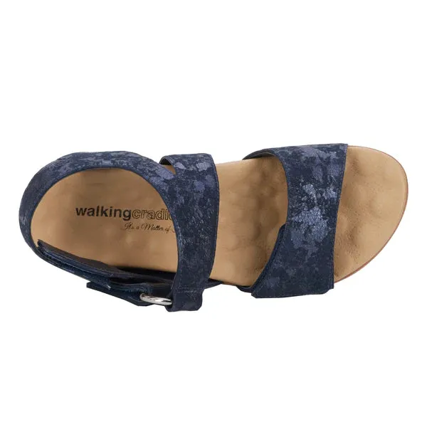 Huntley Navy Wedge Sandals