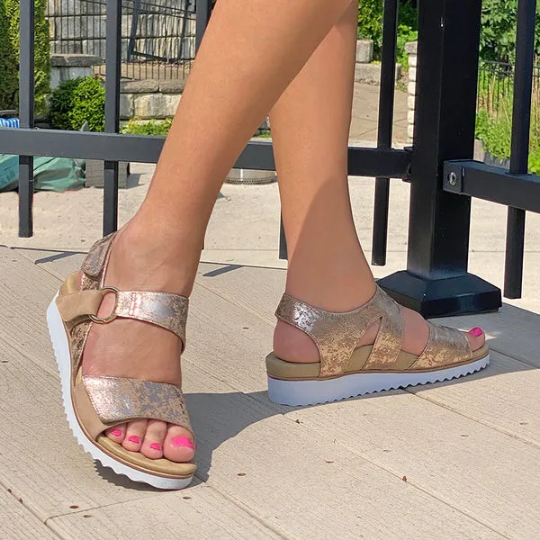 Huntley Taupe Wedge Sandals