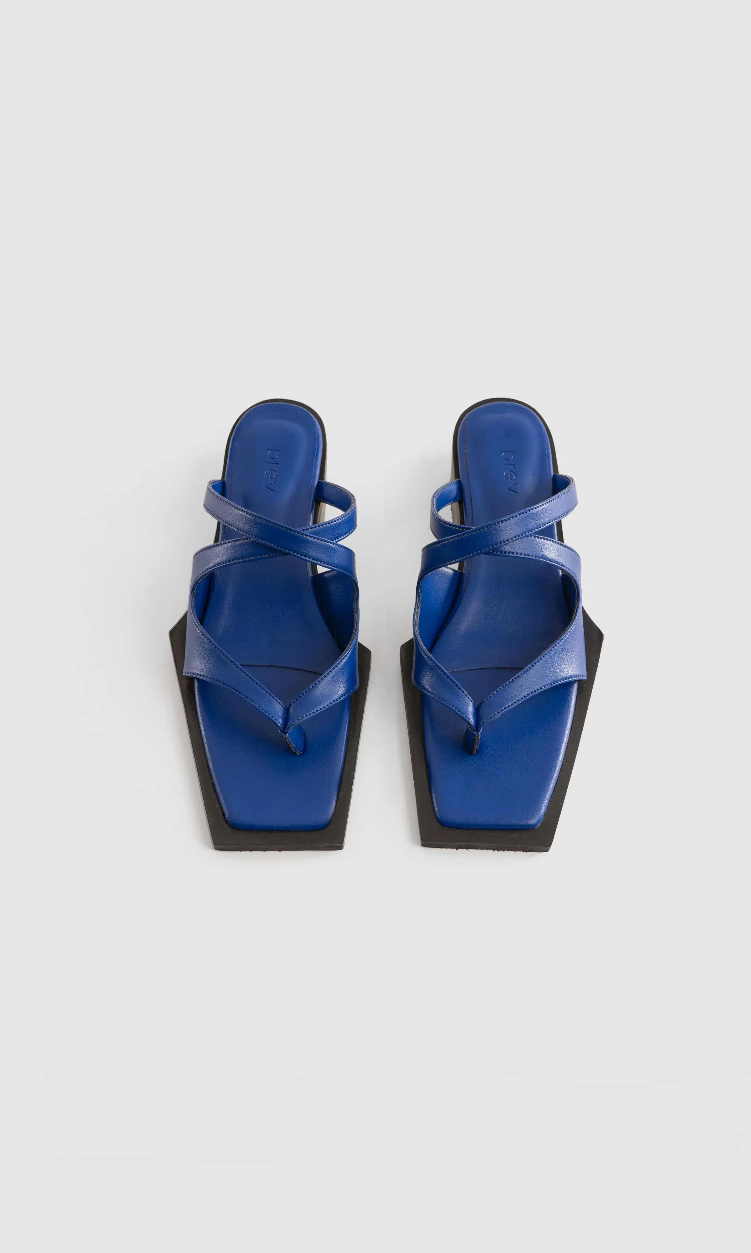 Karel Vegan Apple Leather Mules | Electric Blue