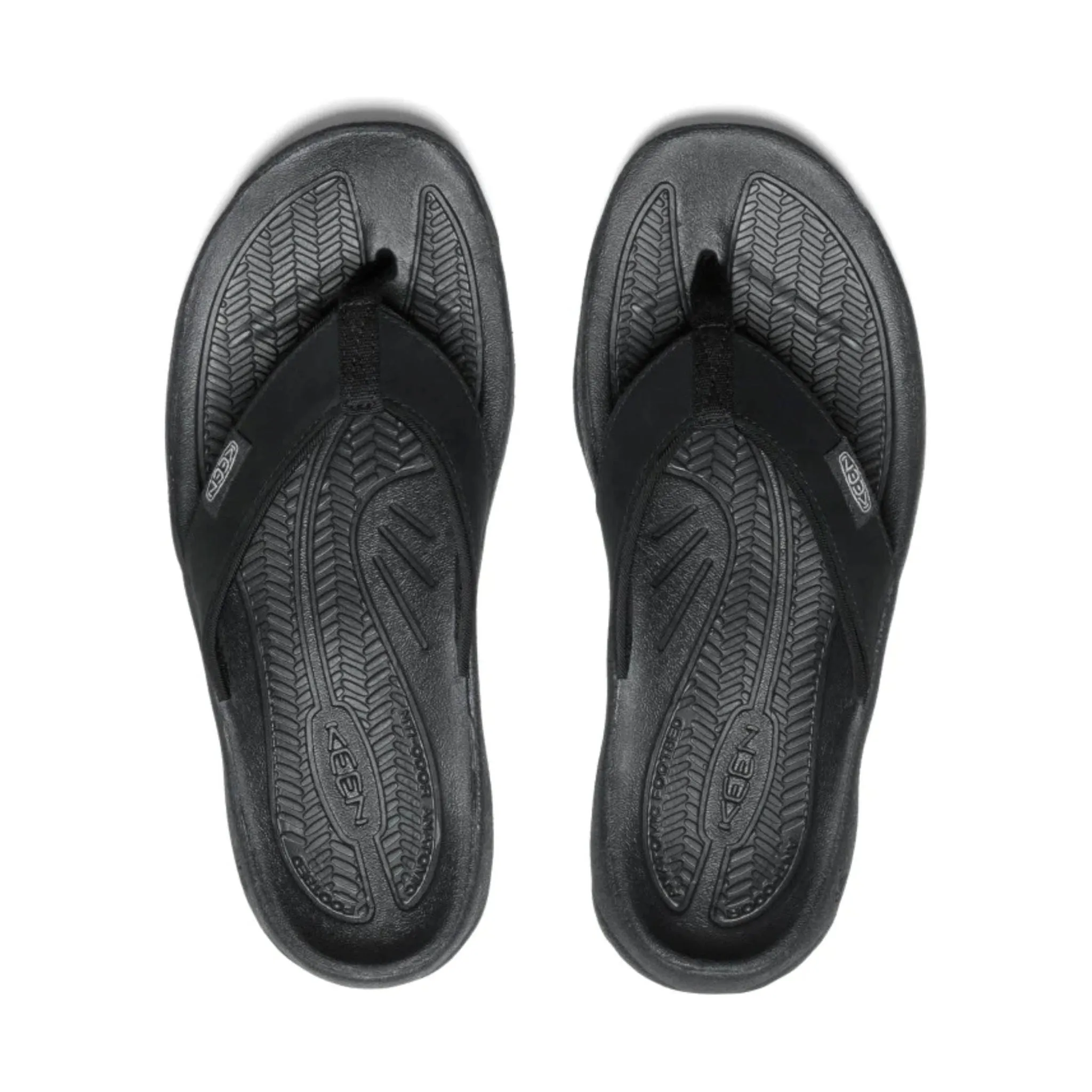 KEEN Women's Kona Leather Flip Flop - Black/Vapor