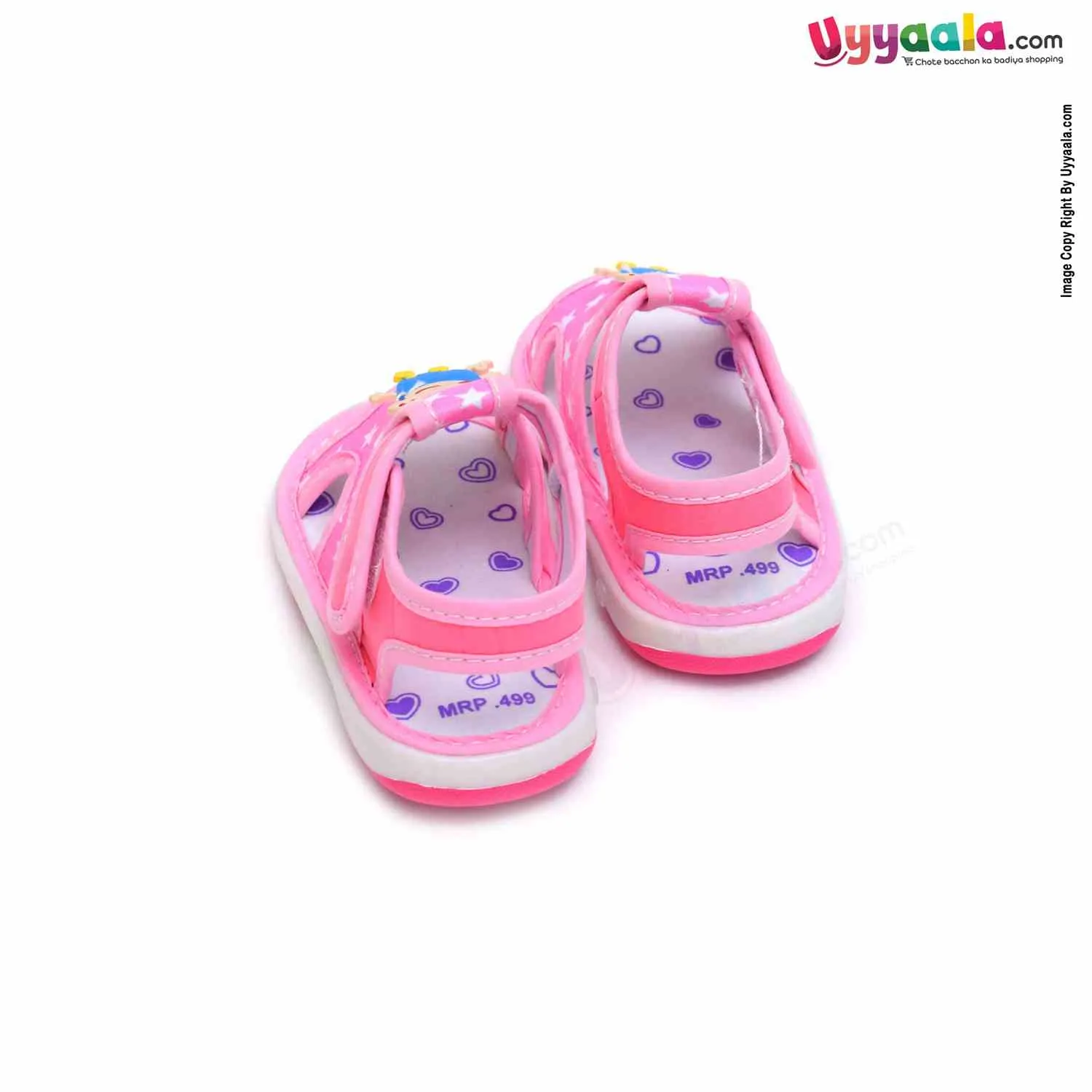 Kids Collection Lets Go Chu Chu Sandals with Cute Animal Character - Pink