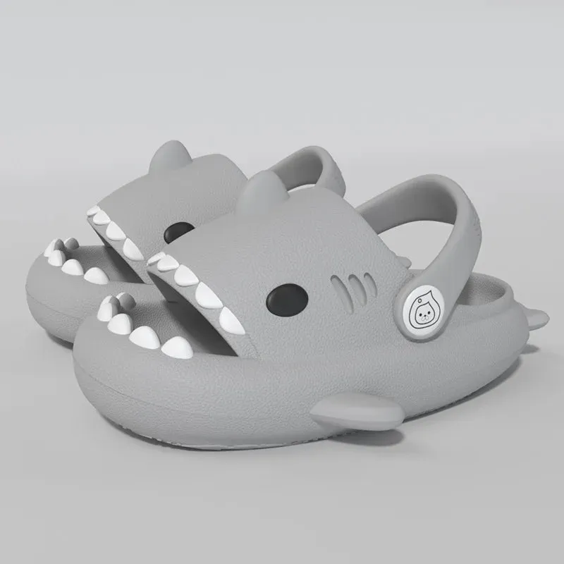 Litfun Kids Shark Slippers Fashion Children Cartoon Shark Sandals Girls Boys Home Non-slip Casual Sandal Outdoor Beach Sandals