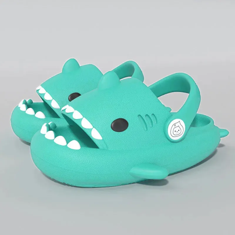 Litfun Kids Shark Slippers Fashion Children Cartoon Shark Sandals Girls Boys Home Non-slip Casual Sandal Outdoor Beach Sandals