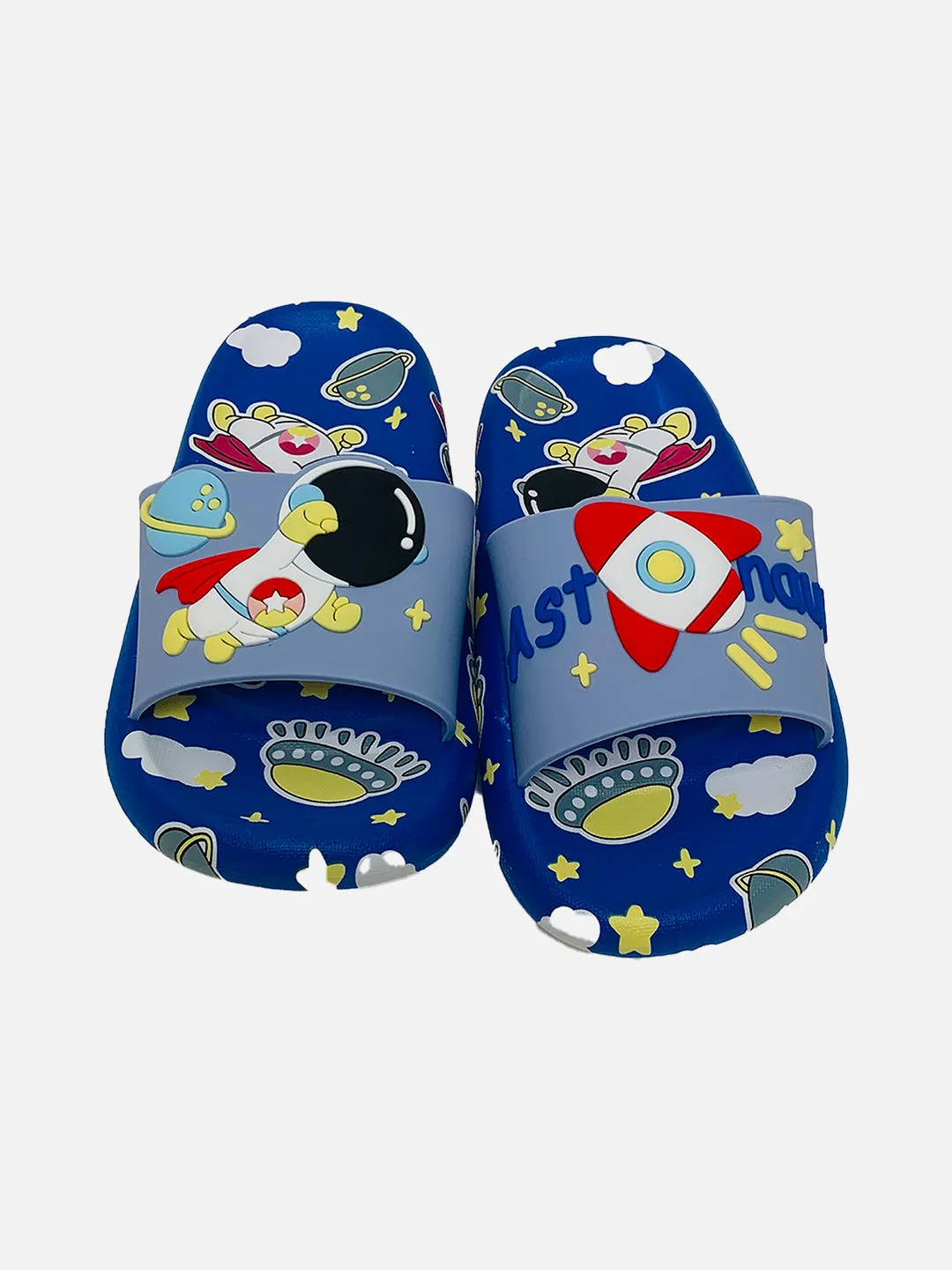 Little Surprise Box Blue all over Astronaut theme Slip on Clogs/Footwear for Toddlers & Kids