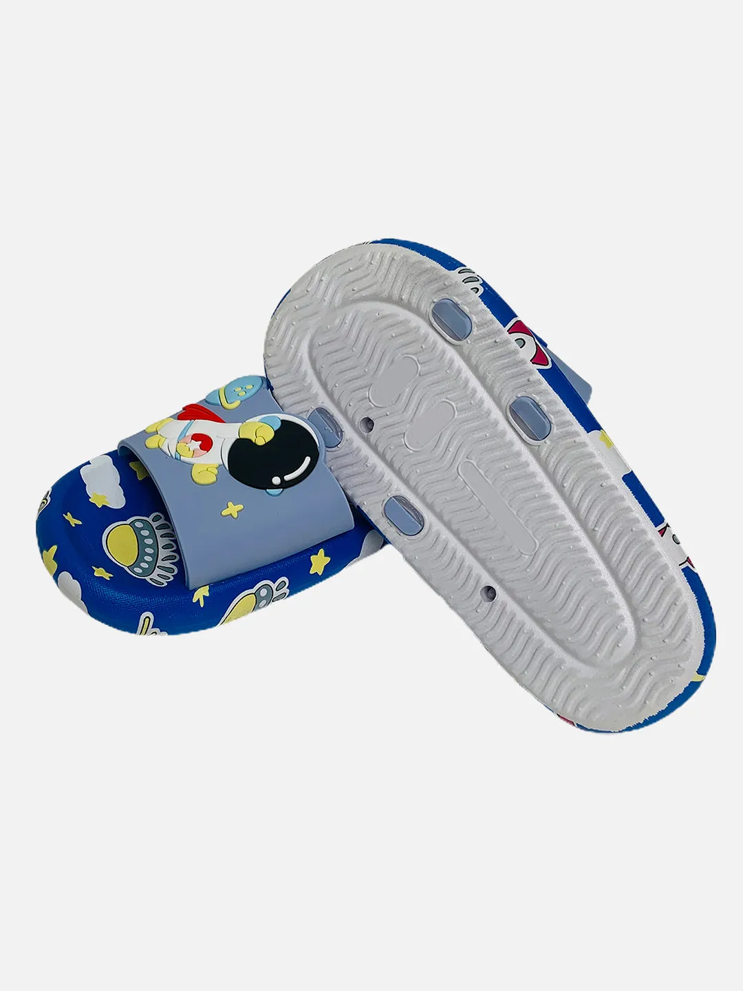 Little Surprise Box Blue all over Astronaut theme Slip on Clogs/Footwear for Toddlers & Kids