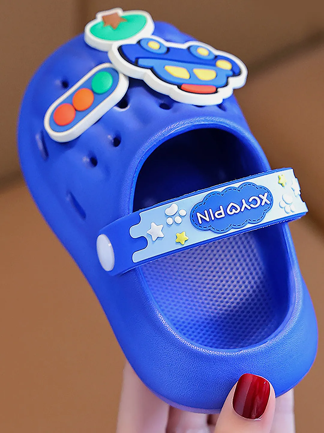 Little Surprise Box Blue Transport theme Slip on Clogs/Footwear for Toddlers & Kids