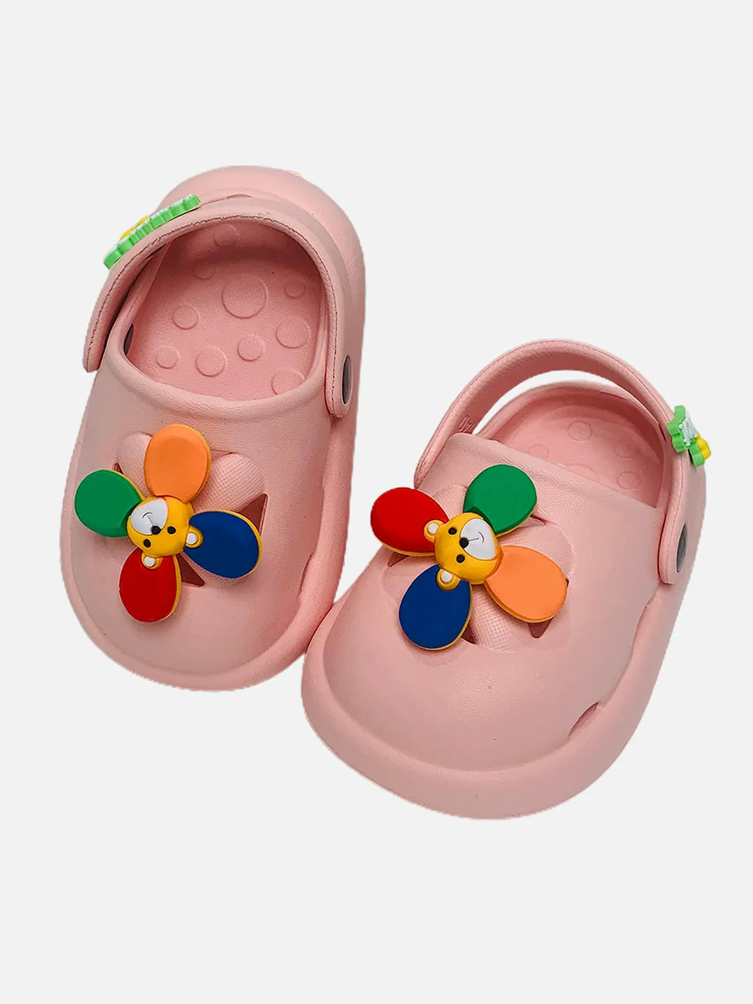 Little Surprise Box Pink Pinwheel Slip on Clogs all season Footwear for Toddlers & Kids