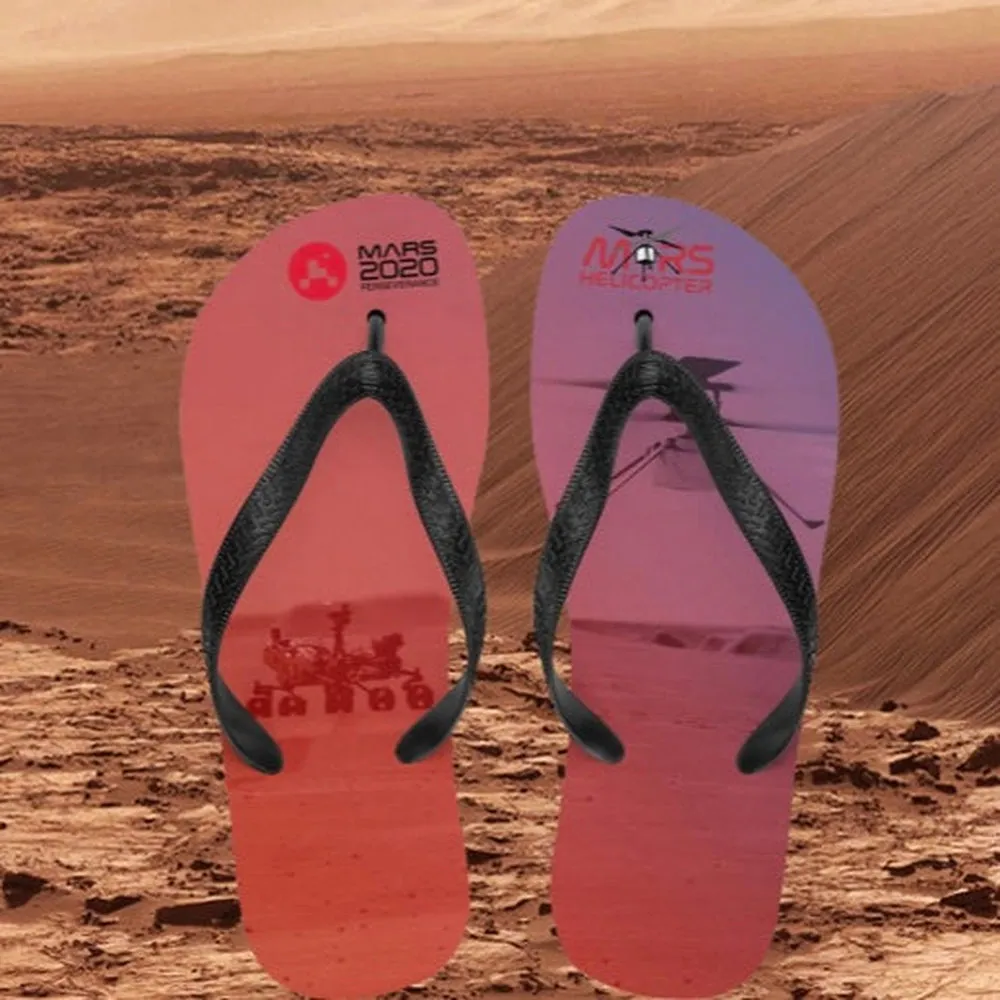 Mars Perseverance Rover & Ingenuity Helicopter Flip-Flops