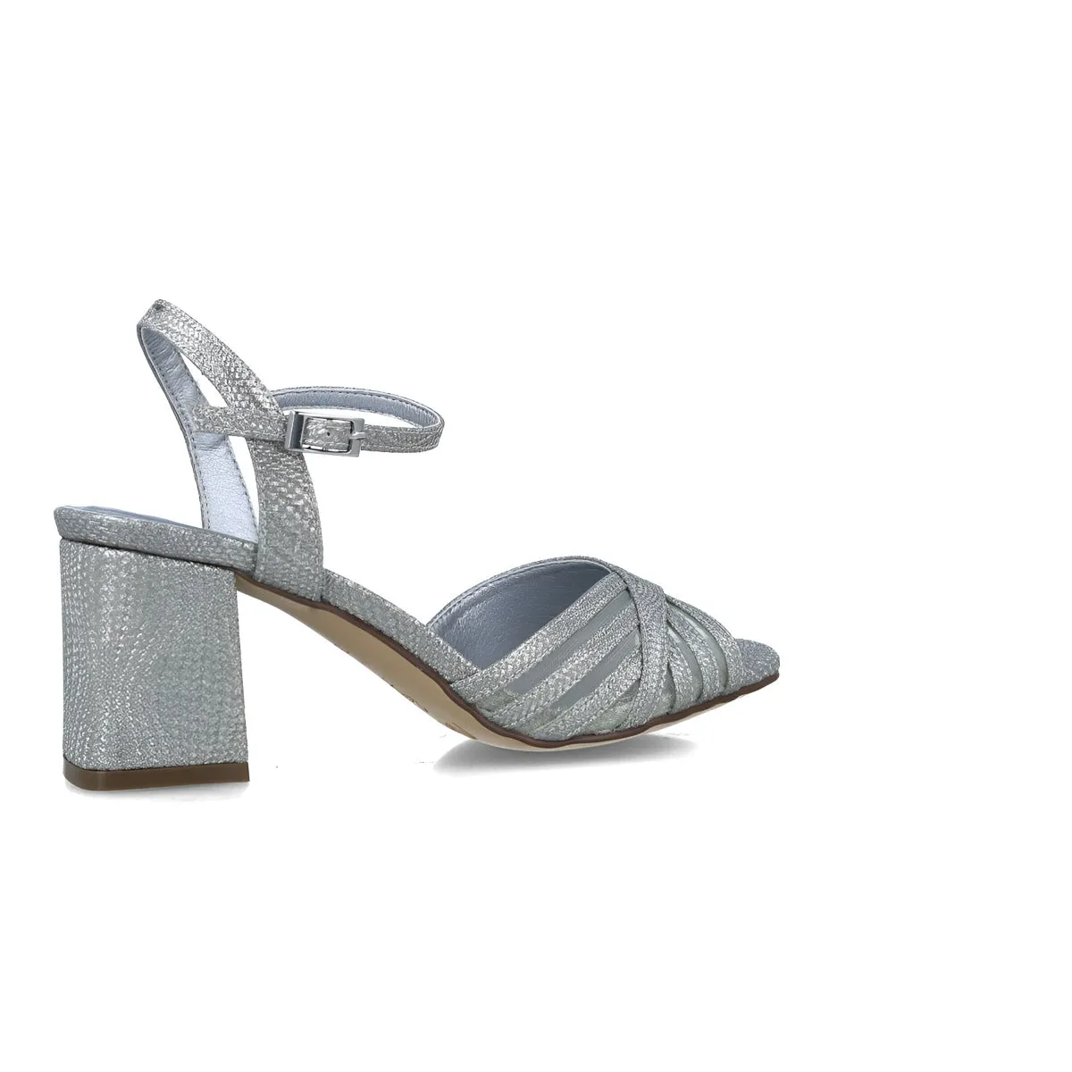 Menbur AGNARR Silver Textured Occasionwear Sandal