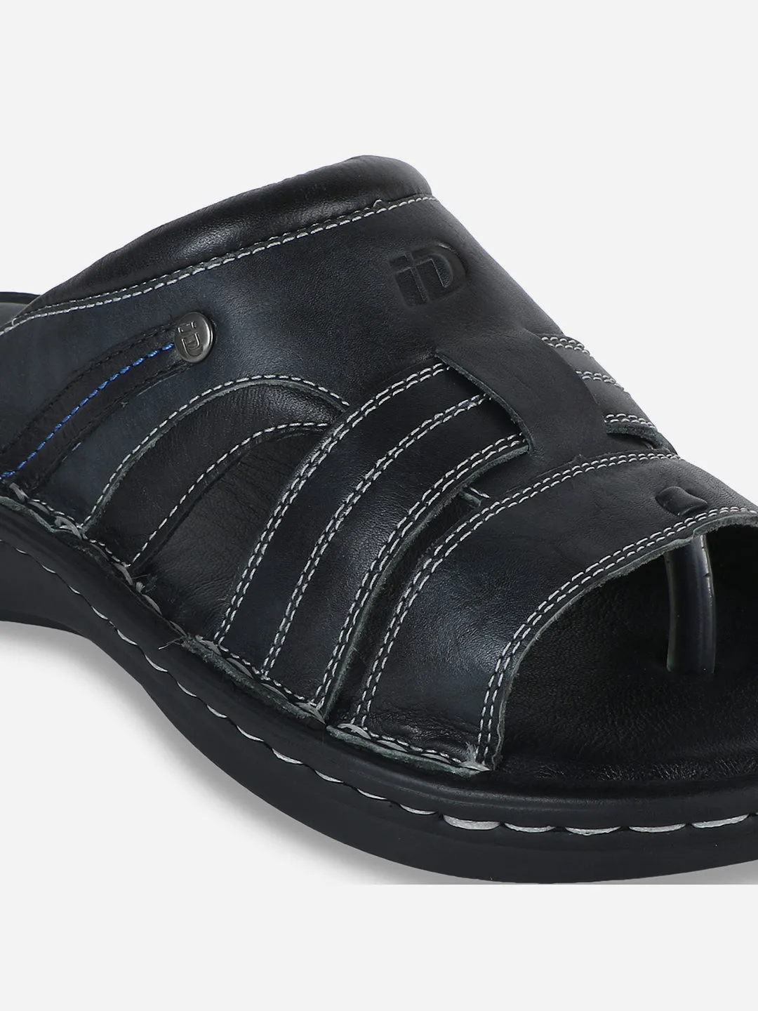 Men's Black Casual Slip On Sandal (ID4048)