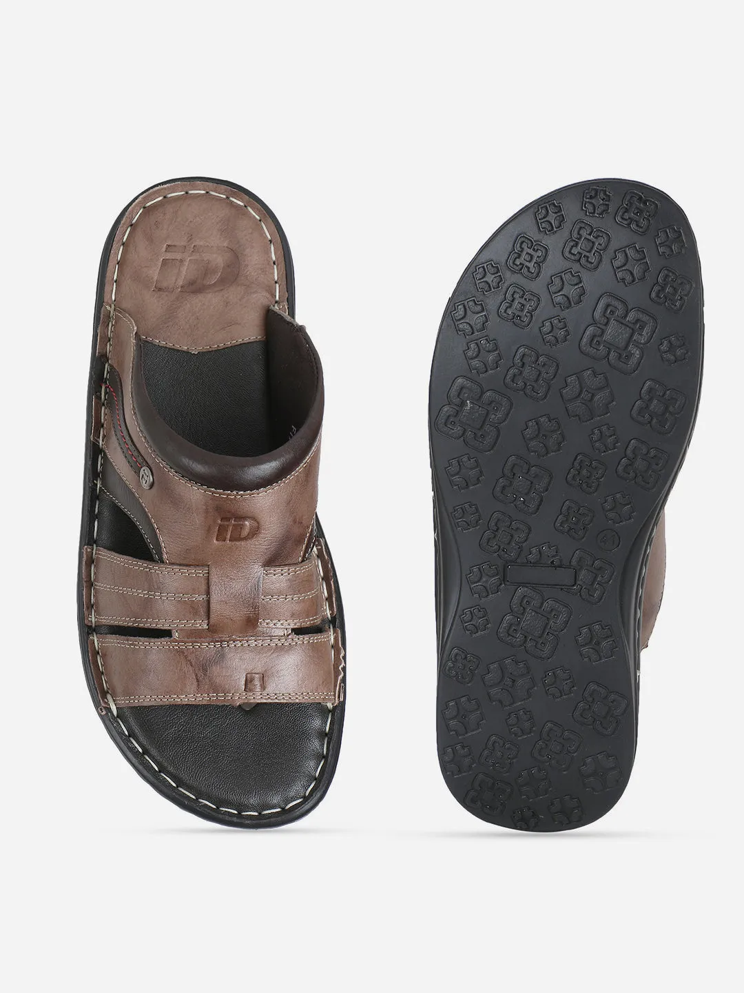 Men's Brown Casual Slip On Sandal (ID4048)