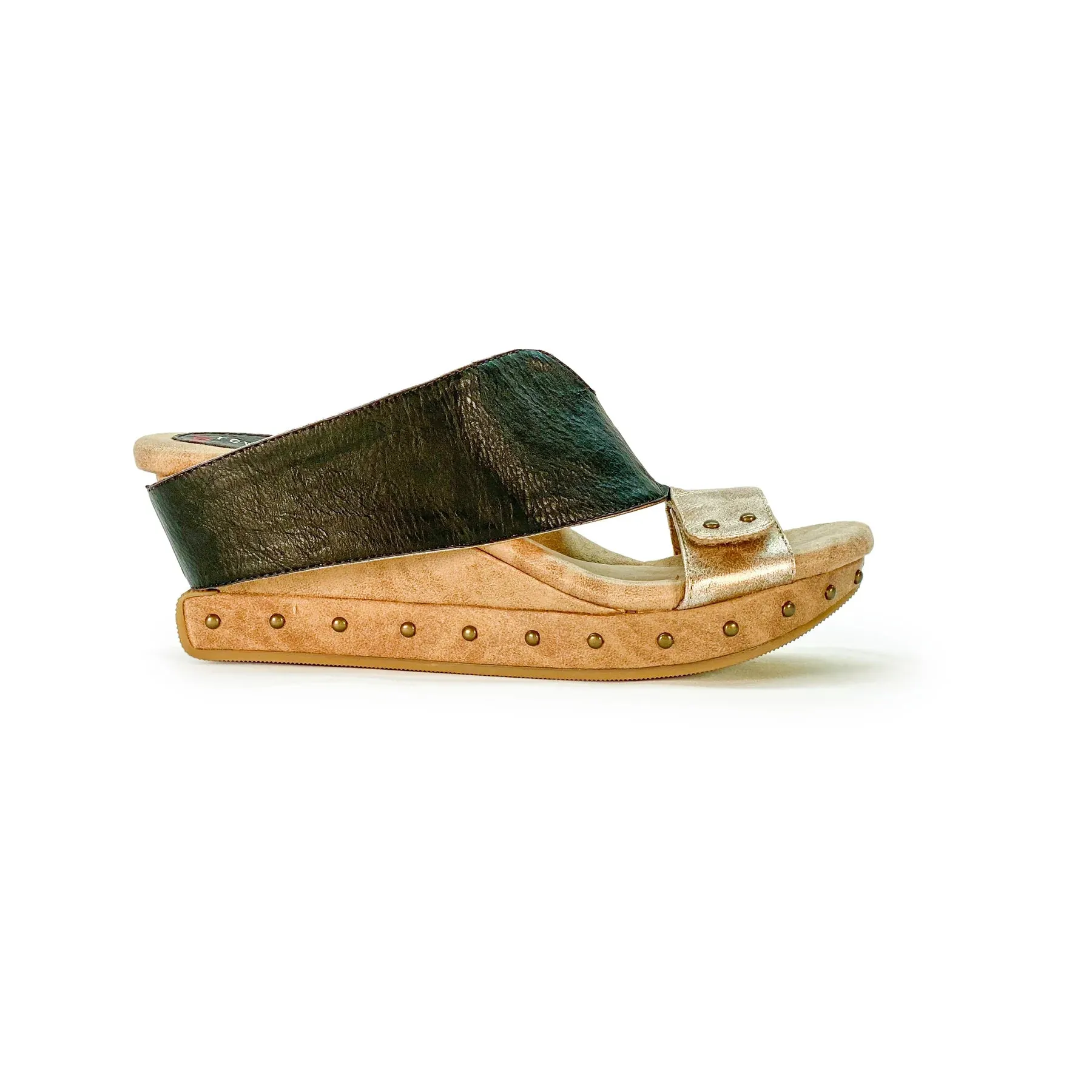 Mid-Wedge Cross Toe Reversible Sandals