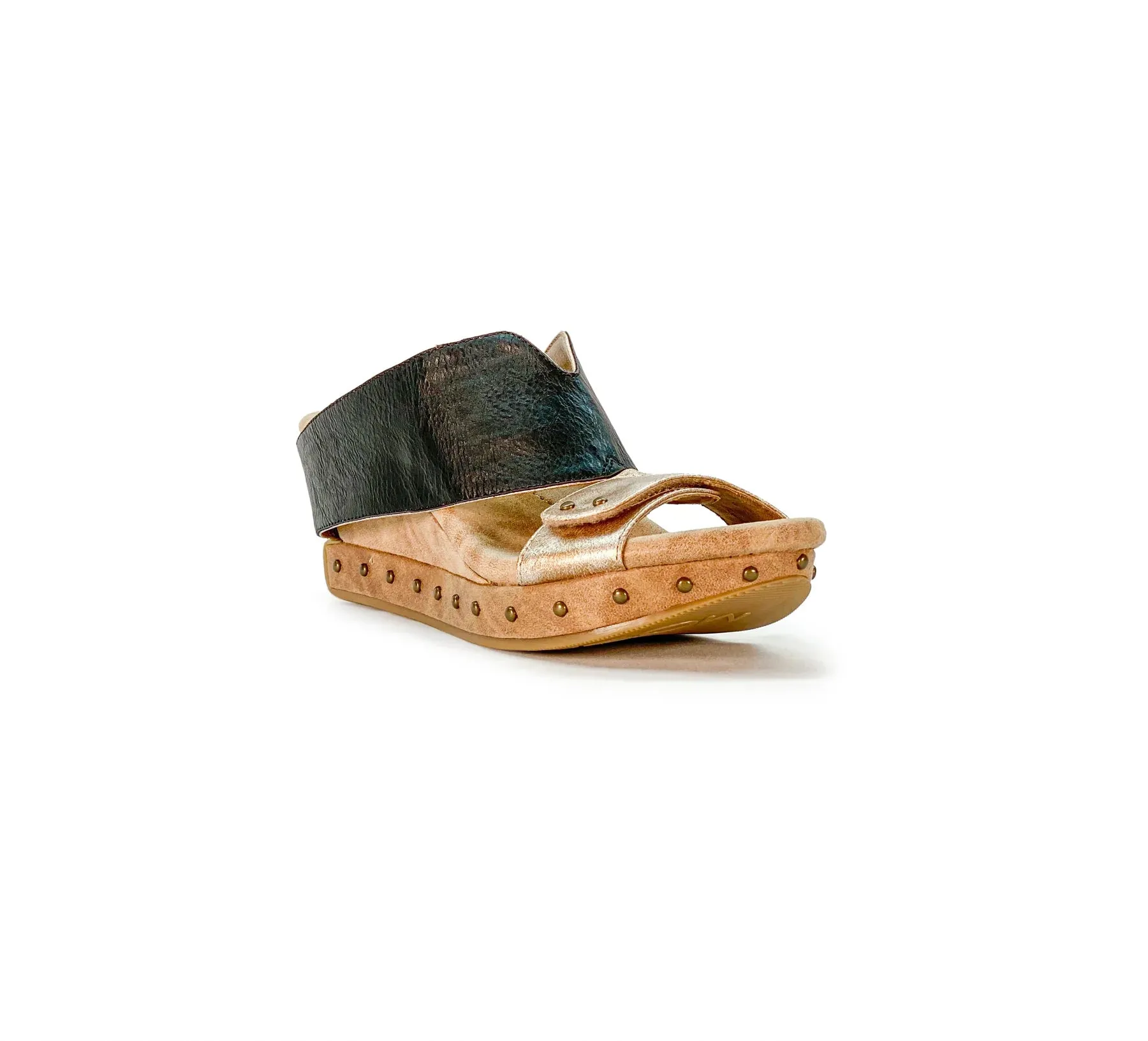 Mid-Wedge Cross Toe Reversible Sandals