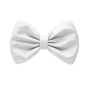 Mini Bow White Satin Toe Clip